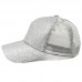 Summer Glitter Adjustable Mesh Trucker Ponytail Baseball Cap For  Girls Hat  eb-46952369